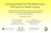 Improving Health And The Bottom Line: The Case For …nationalacademies.org/hmd/~/media/Files/Activity Files/PublicHealth... · Improving Health And The Bottom Line: The Case For