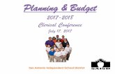 2017-2018 Clerical Conference - Home | San Antonio ISDsaisd.net/admin/finance/SAISDPlanningBudgetJuly172017.pdf2017-2018 Clerical Conference July 17, 2017 Budget Office Staff Contact