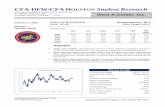CFA-DFW/CFA HOUSTON Student Research · Discounted free cash flow analysis results in a target price premium of ... Hitachi, Toshiba ... Magnavox, and JVC), appliances (Whirlpool),