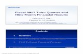 Fiscal 2017 Third Quarter and Nine-Month Financial … · 3 Fiscal 2017 Third Quarter and Nine-Month ... FY17 Third Quarter Financial Results 3 ... Fiscal 2017 Third Quarter and Nine-Month