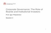 Corporate Governance: The Role of Boards and …economia.unipv.it/alma/Filatotchev Lecture 2.pdfIncomplete Contracting ... • Regulatory system (insider trading, ban on anti-competitive