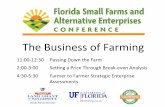 The Business of Farming - UF/IFAS OCI | Home and... ·  · 2012-08-15The Business of Farming ... use break-even analysis for all crop ... • Use educational marketing and community