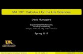 MA 137: Calculus I for the Life Sciences - University of …ma137/Spring17/Lectures/section6.1part2.pdfMA 137: Calculus I for the Life Sciences David Murrugarra Department of Mathematics,
