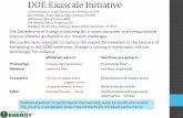 DOE Exascale Initiative - Department of Energy · 1 . technology. For instance: DOE Exascale Initiative Dimitri Kusnezov, Senior Advisor to the Secretary, US DOE Steve Binkley, Senior