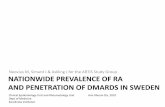 Nationwide Prevalence of RA and Penetration of Disease ... Nationwide... · NATIONWIDE PREVALENCE OF RA AND PENETRATION OF DMARDS IN SWEDEN . Neovius M, Simard J & Askling J for the