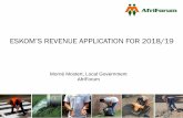 ESKOM’S REVENUE APPLICATION FOR 2018/19 - NERSA · ESKOM’S REVENUE APPLICATION FOR 2018/19 Morné Mostert, Local Government AfriForum. ... the PRECCA, and the Companies Act, …