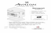 Newport - avalonfirestyles.com · Specifications 5 © Travis Industries 93508074 4080818 Heating Specifications: Approximate Maximum Heating Capacity (in square feet)*.....800 to