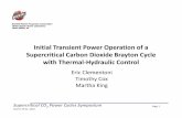 Initial Transient Power Operation of a Supercritical ... · Initial Transient Power Operation of a Supercritical Carbon Dioxide Brayton Cycle ... Turbo-Generator ... Microsoft PowerPoint