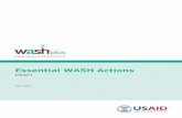 Essential WASH Actions - WASHplus WASH Actions.pdf · A significant proportion of diarrheal diseases could be prevented by integrating WASH ... program planning as behavioral ...