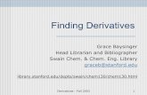 Finding Derivatives - Stanford University · Finding Derivatives ... Practical Organic Chemistry ... Harwood, & Shriner Electronic Resources: Combined Chemical Dictionary via CHEMnetBASE