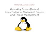 Operating System(fedora) Linux(Fedora or Slackware ... (Fedora … · Linux(Fedora or Slackware) Process And Thread Management Mohanad Ahmed Mezher. ... Linux easy to install •In
