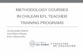METHODOLOGY COURSES IN CHILEAN EFL TEACHER TRAINING PROGRAMS · METHODOLOGY COURSES IN CHILEAN EFL TEACHER TRAINING PROGRAMS Annjeanette Martin Ana María Reyes Ezia Valenzuela !