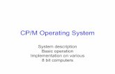 CP/M Operating System - SinDiKatsindik.at/data/CP_M_Operating_System.pdf · CP/M Operating System System description Basic operation Implementation on various 8 bit computers . Introduction