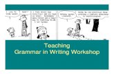 Teaching Grammar in Writing Workshop - Wikispaces · context? • Routines for Teaching Grammar using ... • Studies show that teaching grammar in isolation is not the most effective