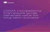 CGMA Competency Framework Guide · skills and competencies required to keep up with and ahead ... business and their ability to influence and lead people in ... targets for their