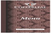 Copperleaf Restaurant Menu 31 Oct 2017 Dum Punjabi Chole Kadai Mushroom Kadai State Government VAT on alcohol E Goods E Service Tax (GST) on Food E Soæ Beverages Extra We do not levy