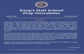 King’s Hall School Prep Newsletter … ·  · 2018-03-23enjoyed playing competitive half court singles games, ... Flynns locker is still tastefully decorated with baubles, ...