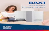 Residential Heating Boilers - Pivot Stove · The BAXI residential range of wall mounted hydronic boilers provides peace of mind and energy efficiency for home heating systems. BAXI