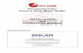 PROGRESSIVTUBE INSTALLATION MANUAL · This installation manual is intended to provide ... Solar Collector and Water heating System Rating and ... installation work should be performed