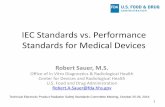IEC Standards vs. Performance Standards for Medical Devices€¦ · 1 IEC Standards vs. Performance Standards for Medical Devices Robert Sauer, M.S. Office of In Vitro Diagnostics