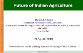 Future of Indian Agriculture hi - ILSI Indiailsi-india.org/conference-on-recent-developments-in-health-food... · 30 April, 2010 hi Presentation made during Annual Meeting of ILSI-India
