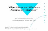 Object Rexx and Windows Automation Interfaces · Agenda • COM, OLE, ActiveX, ActiveScript – Basic architecture • Object Rexx class ".OLEObject" – Some Object Rexx examples