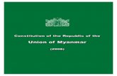 Constitution of the Republic of the - Burma Campaign UKburmacampaign.org.uk/media/Constitution-1.pdf · Amendment of the Constitution . . . 173 13. State Flag, State Seal, ... efforts