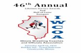 46th Annual - Illinois Matmenillinoismatmen.com/2016IWCOAHallOfFameProgram.pdf · Lifetime Service Awards And Hall of Fame Banquet Saturday April 16, 2016 Holiday Inn – Grand Ballroom