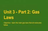 Unit 3 - Part 2: Gas Laws - Mr. Meagher's Science · 02/10/2017 · Unit 3 - Part 2: Gas Laws Objective - learn the main gas laws that all molecules follow.