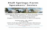 Hull Springs Farm Speakers' Series - Longwood …€œEcological Restoration at Hull Springs Farm Wetlands, Streams, and Forests” Tara Kelly and Kelsey Gray Angler Environmental,