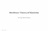 Nonlinear Theory of Elasticity - TU Delft OCW · weighted residual approach, cf linear theory of elasticity choice of a suited approximation rule for the displacement state ...