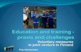 Voluntary measures in joint venture in Finland · Voluntary national measures by stakeholders to ensure animal health, welfare and food safety