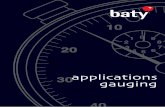 applications gauging - High Quality Precision Measuring ... · applications gauging. T: ... In keeping with its gauging roots, Baty acquired John Bull and British Indicators, ...