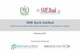 SME Bank Limited - privatisation.gov.pk Teaser Final.pdf · | 1 This Preliminary Information Memorandum/Transaction Teaser (the “PIM“or the “Teaser”)describes and summarizes