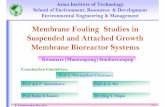 Membrane Fouling Studies in Suspended and Attached …faculty.ait.ac.th/visu/public/uploads/Data/AIT-Thesis/Doctoral... · Membrane Fouling Studies in Suspended and Attached Growth