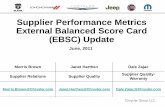 Supplier Performance Metrics External Balanced Score … · 18.01.2011 · Supplier Performance Metrics External Balanced Score Card ... Yellow Scorecard Updated Jan 18, 2011 ...