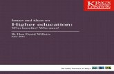 Issues and ideas on Higher education - King's College … ·  · 2017-06-22Issues and ideas on Higher education: Who benefits? Who pays? ... King’s College London. Willetts, D.,