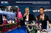 5th Edition of the Largest International Sports & Betting ... Edition of the Largest International Sports & Betting Trade Conference 20-23 March 2018 @ Stamford Bridge, London