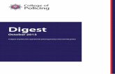 Digest - College of Policing · College of Policing Digest October 2013 ... There are reports of cases on the lawful ambit of reports by the ... Persons) (Amendment) Order ...