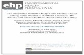 ehpENVIRONMENTAL HEALTH PERSPECTIVES · HEALTH PERSPECTIVES ... Results: A two factor solution was identified as the best fit for DHOS exposure: ... (Goldstein et al. 2011). BP used