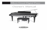 Micro Grand Digital Piano - Suzuki Pianos€“GRANDE DIGITAL PIANO 5 We would like to express our appreciation and congratulate you for purchasing this mini grand digital piano. This