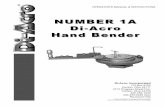 #1A Bender Manual - NEMES Home Page Books/DiAcro/1A_Hand_Bender_Manual.pdfOPERATOR’S MANUAL & INSTRUCTIONS NUMBER 1ANUMBER 1A Di-AcroDi-Acro Hand BenderHand Bender Di-Acro, Incorporated