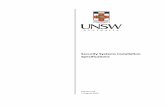 Security Systems Installation Specifications · The UNSW Security System installation Specifications ... SMS Security Management System ... to provide a seamless and fully integrated
