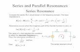 Series and Parallel Resonances - Electrical engineeringjbornema/ELEC300/300-05 - Series, Parallel... · Series and Parallel Resonances Z ... In the series RLC circuit, the peak energy