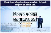 Impact of Ind AS adoption on Industry Applying it in … of Ind AS adoption on Industry – Applying it in simple way 12th March, 2016 CA Rakesh Agarwal Alumni - Harvard Business School
