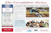 The Geraldine News The GeRALDINe NeWS, ThuRSDAy 21 MAy 2015 Ph 0800 693 800 fax 03 525 8699 geraldinenews@ihug.co.nz Requests for submitted articles: phone The Geraldine News at least