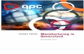 ISSUES PAPER Manufacturing in Queensland · Queensland Productivity Commission Manufacturing in Queensland iv ... Machinery and equipment manufacturing