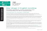 Key stage 2 English reading - … · Key stage 2 English reading Sample questions, mark schemes and ... be a higher percentage of comprehension questions in the new assessments.