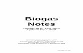 Biogas Notesbiogas.wikispaces.com/file/view/Biogas+Notes.pdf · Biogas Notes . Prepared by Mr. Paul Harris Updated July 7, 2008 . Updated for Nauru, August 11-17, 2007 . Supported