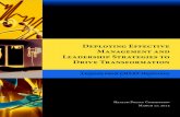 Deploying Effective Management and Leadership Strategies ... · Deploying Effective Management and Leadership Strategies to Drive Transformation ... Role of Project Management and
